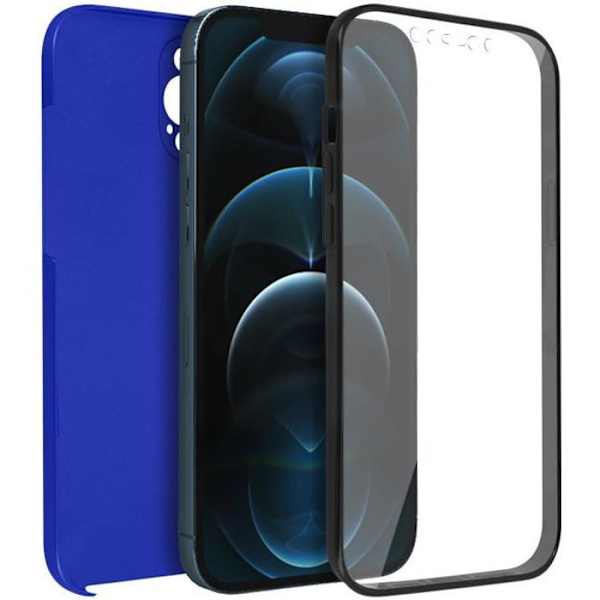 Coque - Apple - iPhone 12 Pro Max - Hårdt Bagbeskyttelse - Blød Foran - Blå Blå