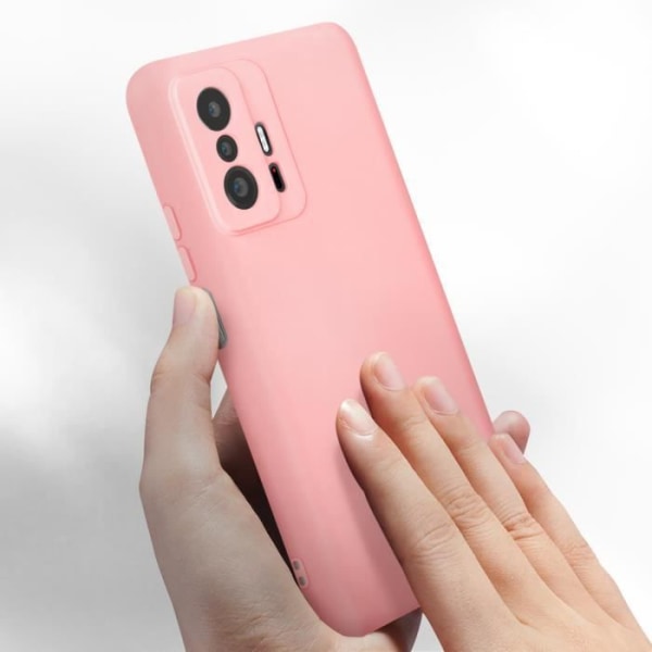 Suojakuori - AVIZAR - Xiaomi 11T ja 11T Pro - Puolijousto - Vaaleanpunainen - Soft-touch Rosa