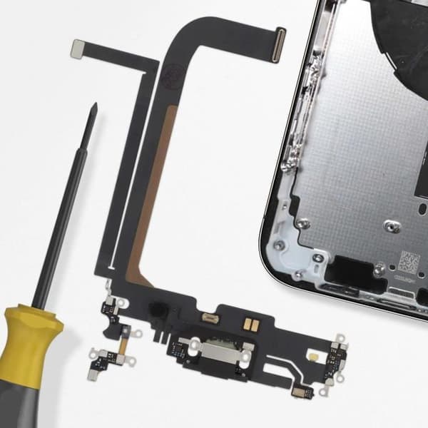 Lyn- og mikroopladningsstik til iPhone 13 Pro Max Sort Svart