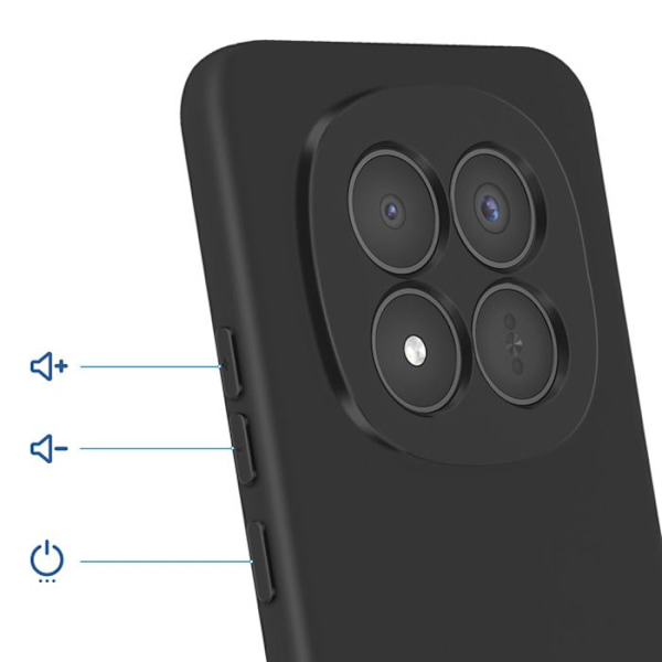 Coque Soft-Touch til Redmi Note 15 Pro Plus 5G i Sort Anti-Skrid Silikone Svart
