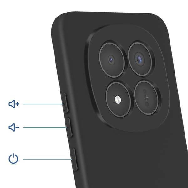 Silicone Anti-glid Svart Soft-Touch Skal för Redmi Note 15 Pro Plus 5G Svart