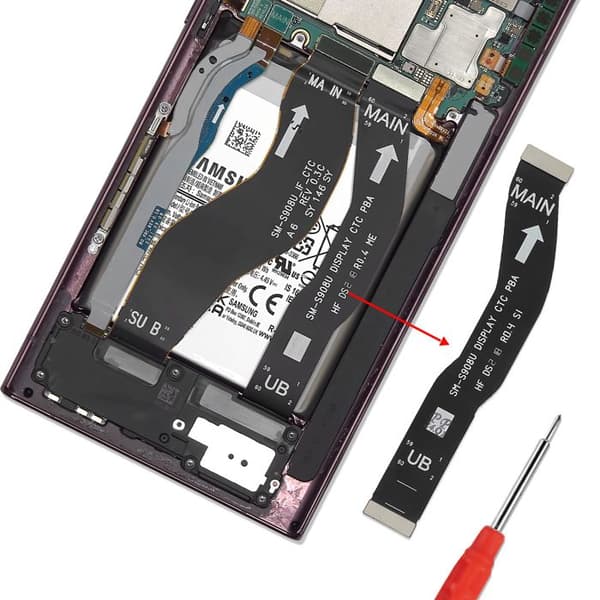 Moderkortskabel til Skærm for Galaxy S22 Ultra Sort Svart