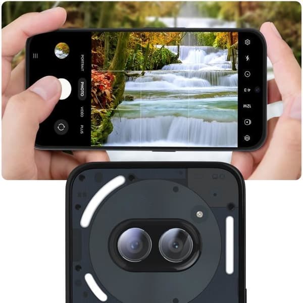 Kameraskydd - 3MK - Ingenting Telefon 2a - Halvstyvt glas - 7H hårdhet - Paket med 4 Transparent