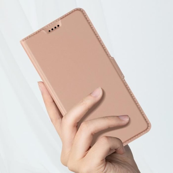 Fodral för Google Pixel 8 - AVIZAR - Wallet Slim - Rosa - Integrerad korthållare - Videostödsfunktion Rosa