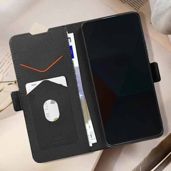 Fodral till Redmi Note 13 Pro 5G - XIAOMI - Plånbok - Svart - Stötsäker - Videostöd Svart
