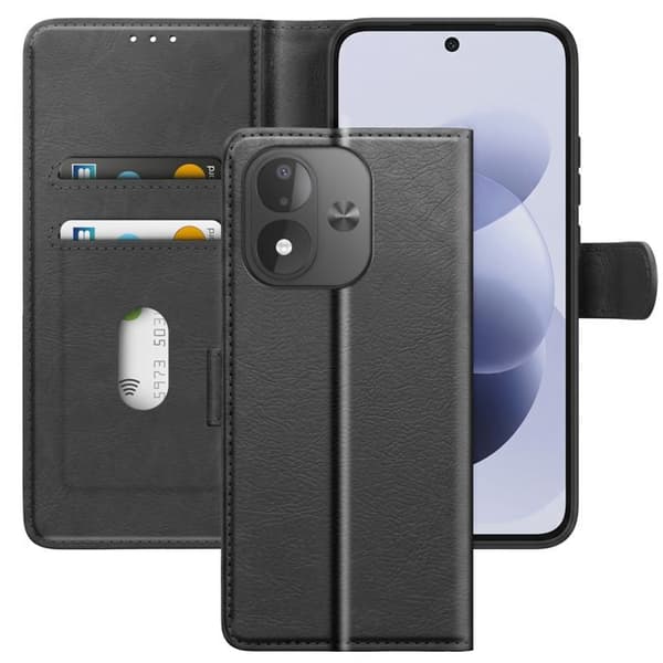 Portemonneeetui til Redmi Note 17 Serie Chesterfield med sort støtte Svart