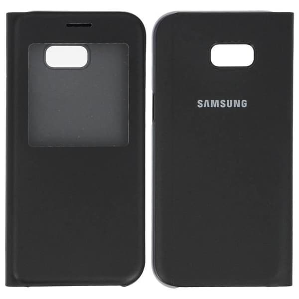 Samsung S View Stående Cover A5 2017 - Sort Sort