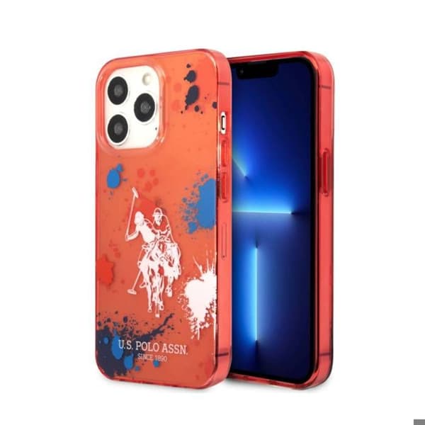 Coque för iPhone 14 Pro Max U.S Polo - Röd Rød