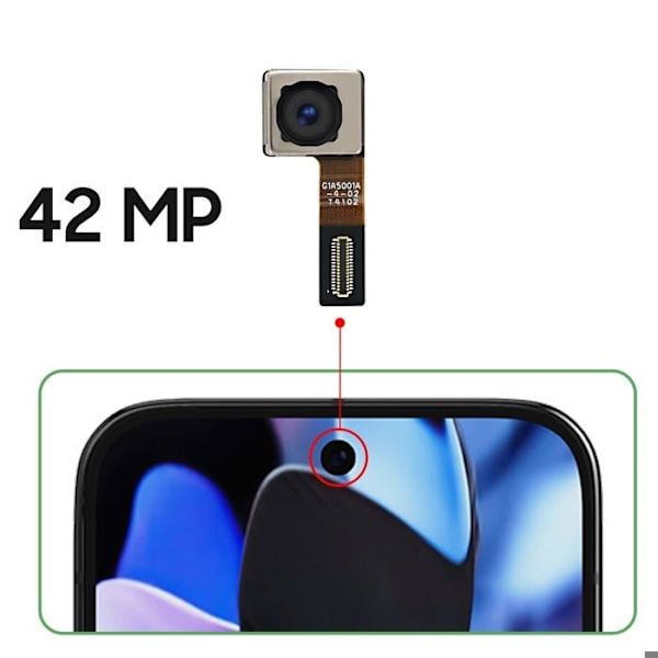 Foran kamera til Google Pixel 9 Pro 42MP selfie-sensor sort