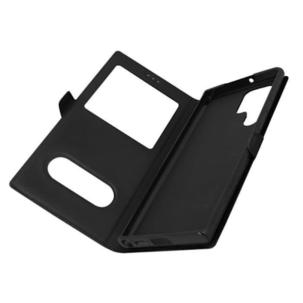 Samsung Galaxy S22 Ultra Cover - AVIZAR - Sort - Dobbeltvindue - Videosupport svart