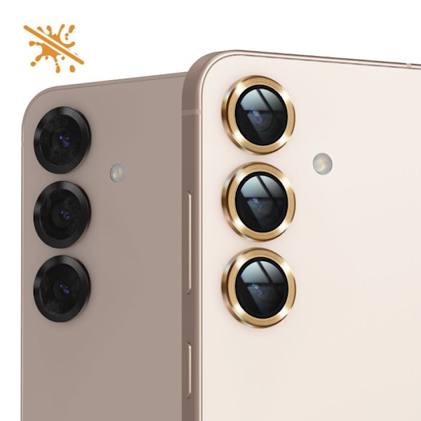 Härdat glas kamera för Samsung Galaxy S25 Plus Riptålig Guld Gul