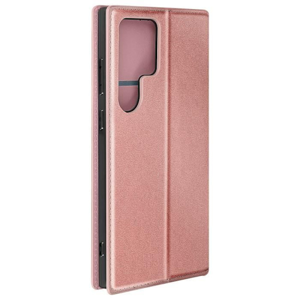 Halvstift cover til Samsung Galaxy S24 Ultra - AVIZAR - Kortholder og videostøtte - Champagne pink Rosa