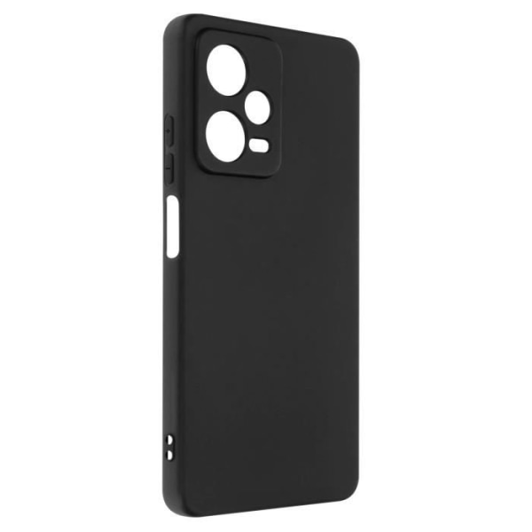 Etui til Xiaomi Redmi Note 12 Pro 5G silikone mat finish anti-fingeraftryk sort Svart