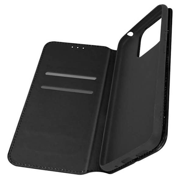 AVIZAR Lompakonsuoja Xiaomi Redmi 10C:lle - Musta - Täysi suoja - Jalustatoiminto svart