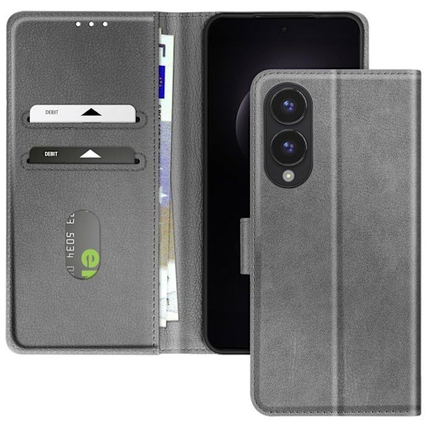 Etui til Samsung Galaxy S25 Edge Klap Tegnebog og Videostativ Grå Grå