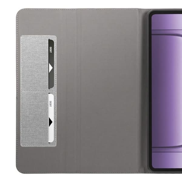 Etui til OnePlus Pad 3 Læderlook med Støtte og Kortlomme Grå Grå