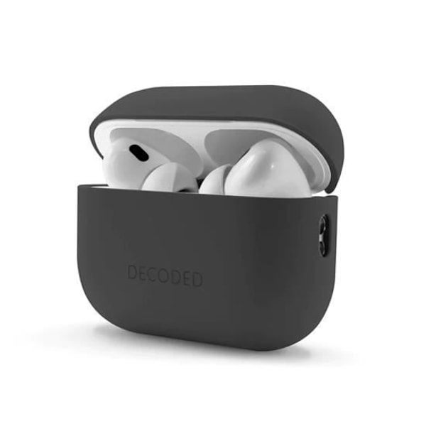 Kotelo - Koodattu - AirCase Silicone - AirPods Pro 2 - Musta - Iskunkestävä suoja Svart