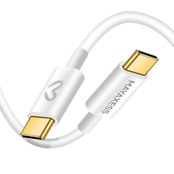 USB-C ladekabel 1m til Google Pixel 10 Pro Fold Mayaxess Hvid Vit