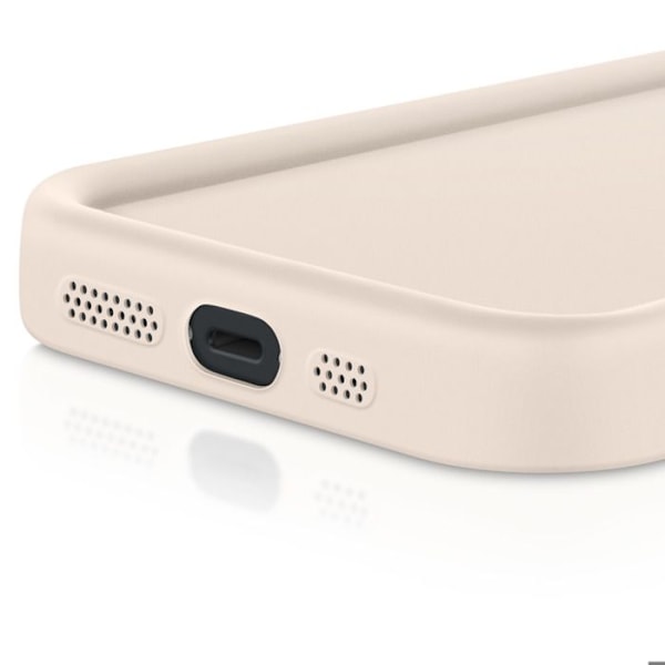 Skyddsfodral för iPhone 13 Silikon Mjuk Beröring Upphöjda Kanter Beige Beige