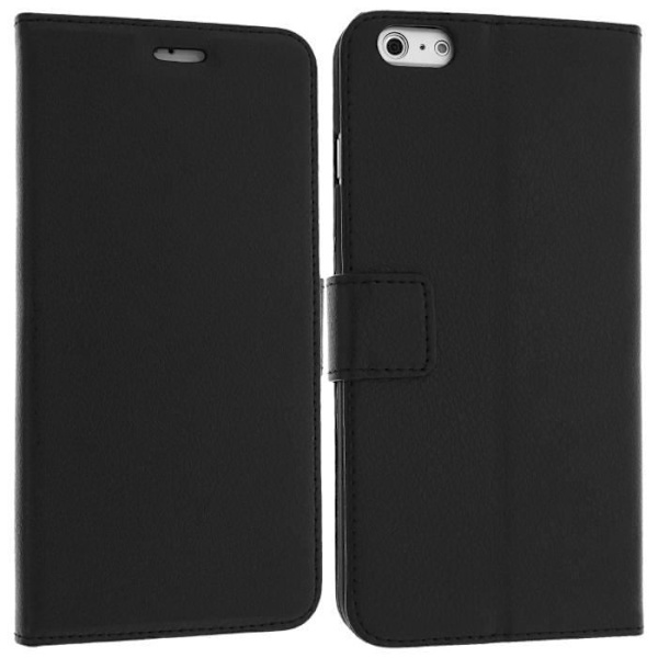 Fodral Folio - Avizar - iPhone 6 Plus - Ekoklädsel - Svart - Fullständigt skydd Svart