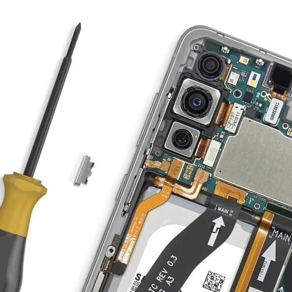 Power-knap - SAMSUNG - Galaxy S21 FE - 100% Original - Hvid - Service Pack Vit