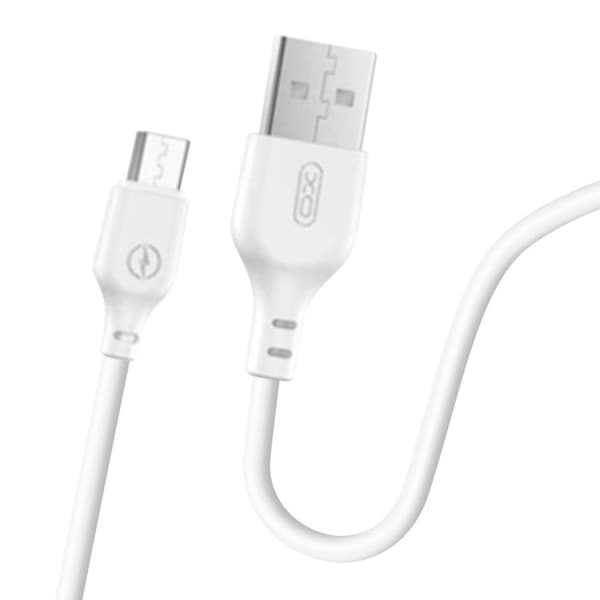 Dubbel USB-A väggladdare 12W och universell Micro-USB-kabel XO Vit Vit