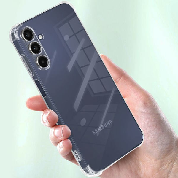 Coque Silikone Blød - Mayaxess - Samsung Galaxy A15 - Gennemsigtig - Stødbeskyttelse - Glat Design Transparent