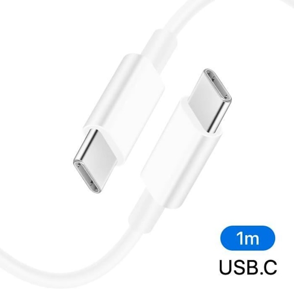 iPhone 16 / 15 USB-C til USB-C 20W 1 meter Mayaxess Hvid Vit