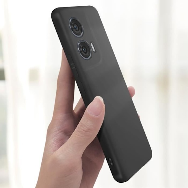 Fodral till Motorola Edge 50 Fusion - AVIZAR - Silikon - Matt finish - Svart Svart