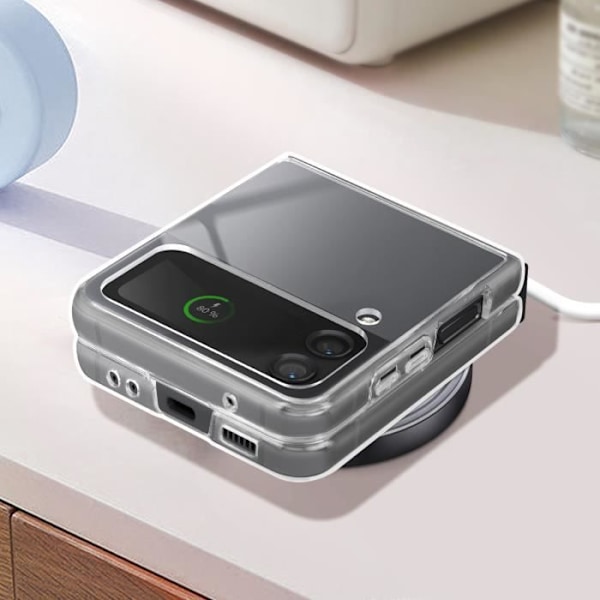 Stiftet hårdskal - AVIZAR - Samsung Galaxy Z Flip 4 - Gennemsigtig - Kompatibel med MagSafe - Ridsefast polycarbonat Vit