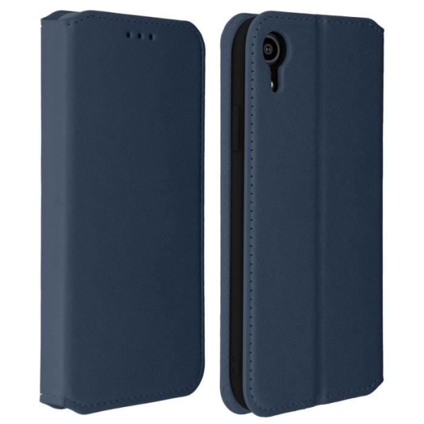 iPhone XR-cover - MÆRKE - Folio-etui - Øko-læder - Mørkeblå - Støttefunktion Midnattsblå
