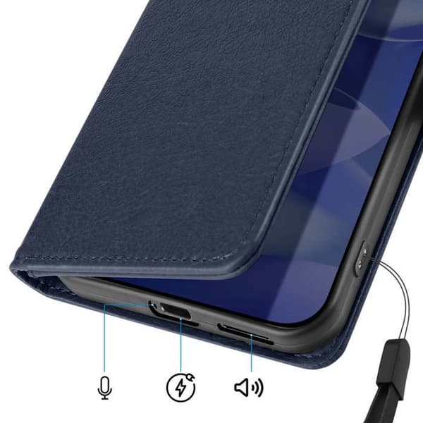 Pungetui til Google Pixel 9a Chesterfield Prægning Standfunktion Mørkeblå Blå