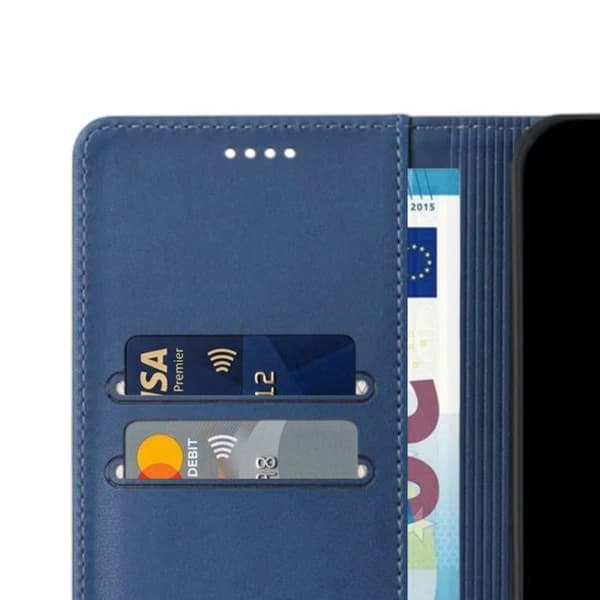Plånboksfodral för Google Pixel 11 Pro Syntetläder med Prägling Anti-RFID Mörkblå Blå