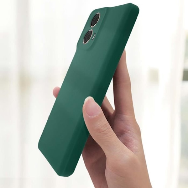 Coque - AVIZAR - Motorola Moto G85 - Silikone Blød - Mørkegrøn - Modstandsdygtig Beskyttelse Grön