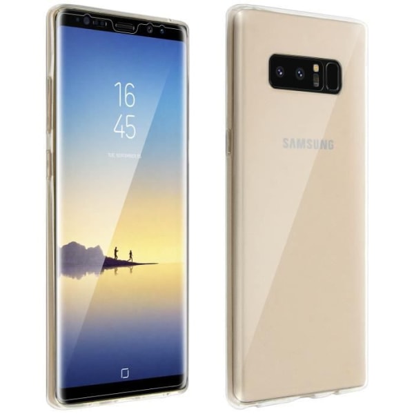 Galaxy Note 8 Protection Pack Gennemsigtigt silikone cover + hærdet glasfilm