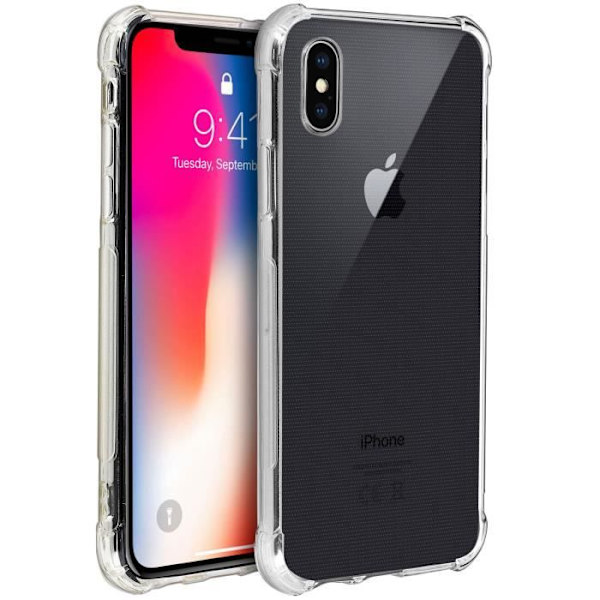 Skyddsskal - Akashi - iPhone X/XS - Silikon gel - Förstärkta hörn - Transparent Vit
