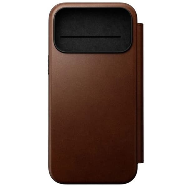 iPhone 18 Pro Max Etui i Læder Kompatibel med MagSafe og Qi2 Stødabsorberende Nomad Mørkebrun brun