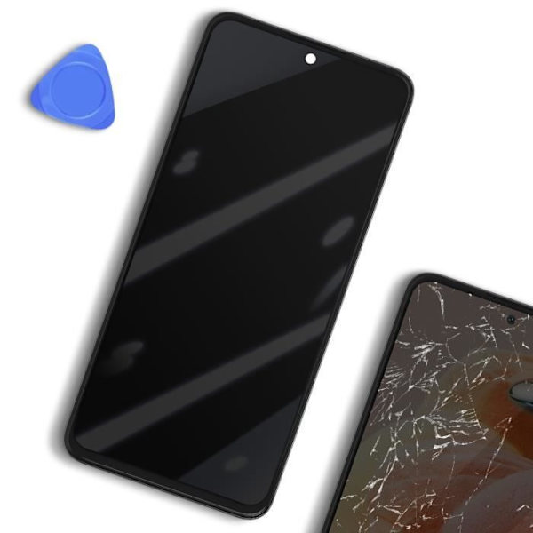 LCD-skärm + pekskärm + chassi för Xiaomi Redmi Note 12 Pro 4G - Xiaomi - Svart - Härdat glas Svart