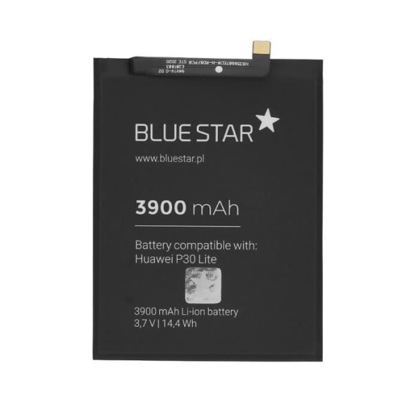 Blue Star Ersättningsbatteri för Huawei P30 Lite och Mate 10 Lite - 3900mAh Li-Ion Black Svart