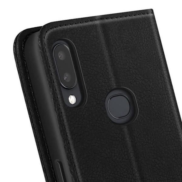 Etui til Samsung Galaxy A10s Klap Pung og Video Stativ Sort Svart