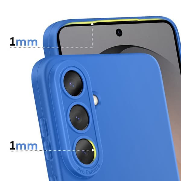 Siliconfodral för Galaxy S26 med förstärkt kamerablock i blått Blå