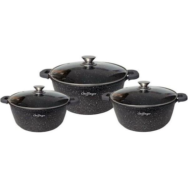 2,4 - 4,5 - 6 L Grydesæt Suppe Gryde Non-Stick stegegryde Støbt aluminium