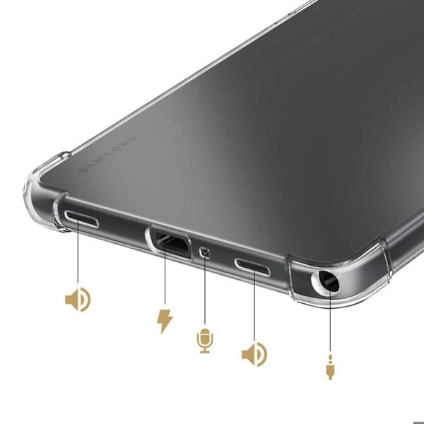 Cover til Galaxy Tab A11 Plus Collection Flexair med Forstærkede Hjørner Tech Protect Transparent Vit