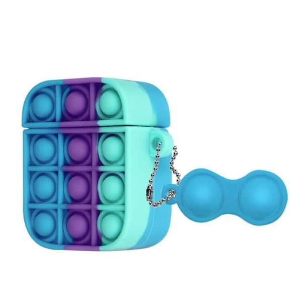 Airpods etui - AVIZAR - Bubble Pop - Silikone - Flerfarvet - 2 dele Flerfärgad