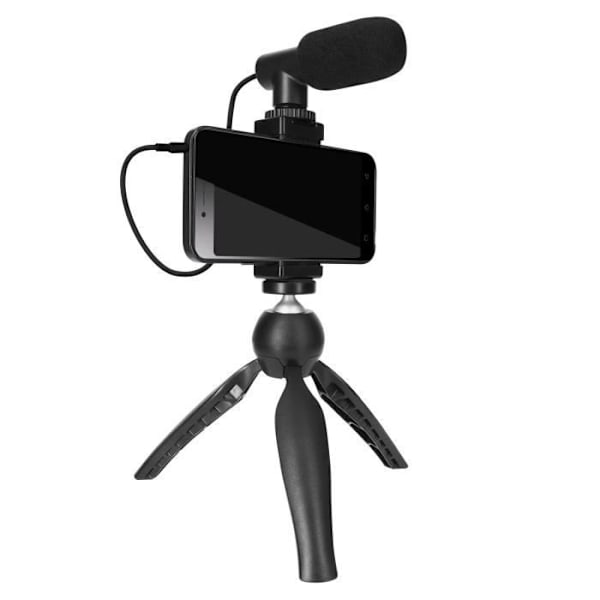 Pack Stream ja Vlog - Puluz - Vakaa Jalusta - Mikrofonissa Tuulen Estävä Suojus - Yhteensopiva Älypuhelimien 56-85mm kanssa