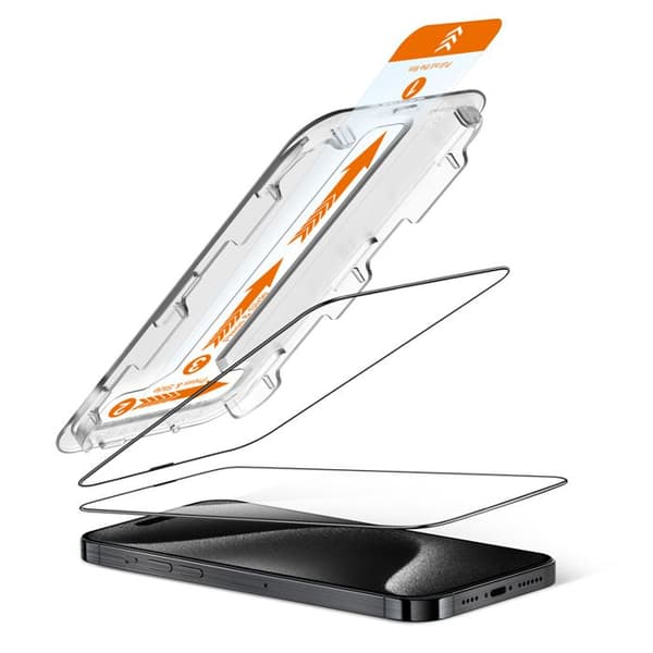 Härdat Glas - CRONG - EasyShield 2-Pack - iPhone 15 Pro Max - Transparent - Skärm Skydd Transparent