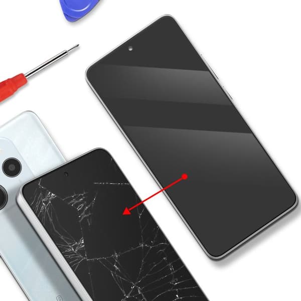 Original Fullskärm för Xiaomi Redmi Note 14 5G AMOLED Panel Service Pack Xiaomi Grå Grå