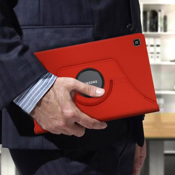 Kotelo - Samsung - Galaxy Tab A7 10.4 2020 - Käännettävä 360° - Täysi suoja - Punainen Röd