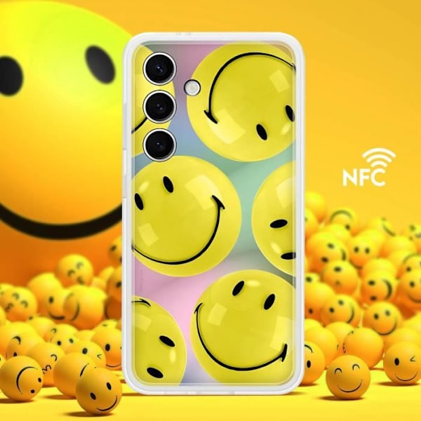 Coque Flipsuit för Samsung S24 Plus Anpassningsbar Gul Leende Samsung Gult Gul