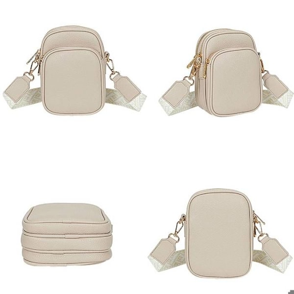 Handväska - Gallantry - Elegant Taupe - Justerbar axelrem - 3 fack - Syntetisk Beige